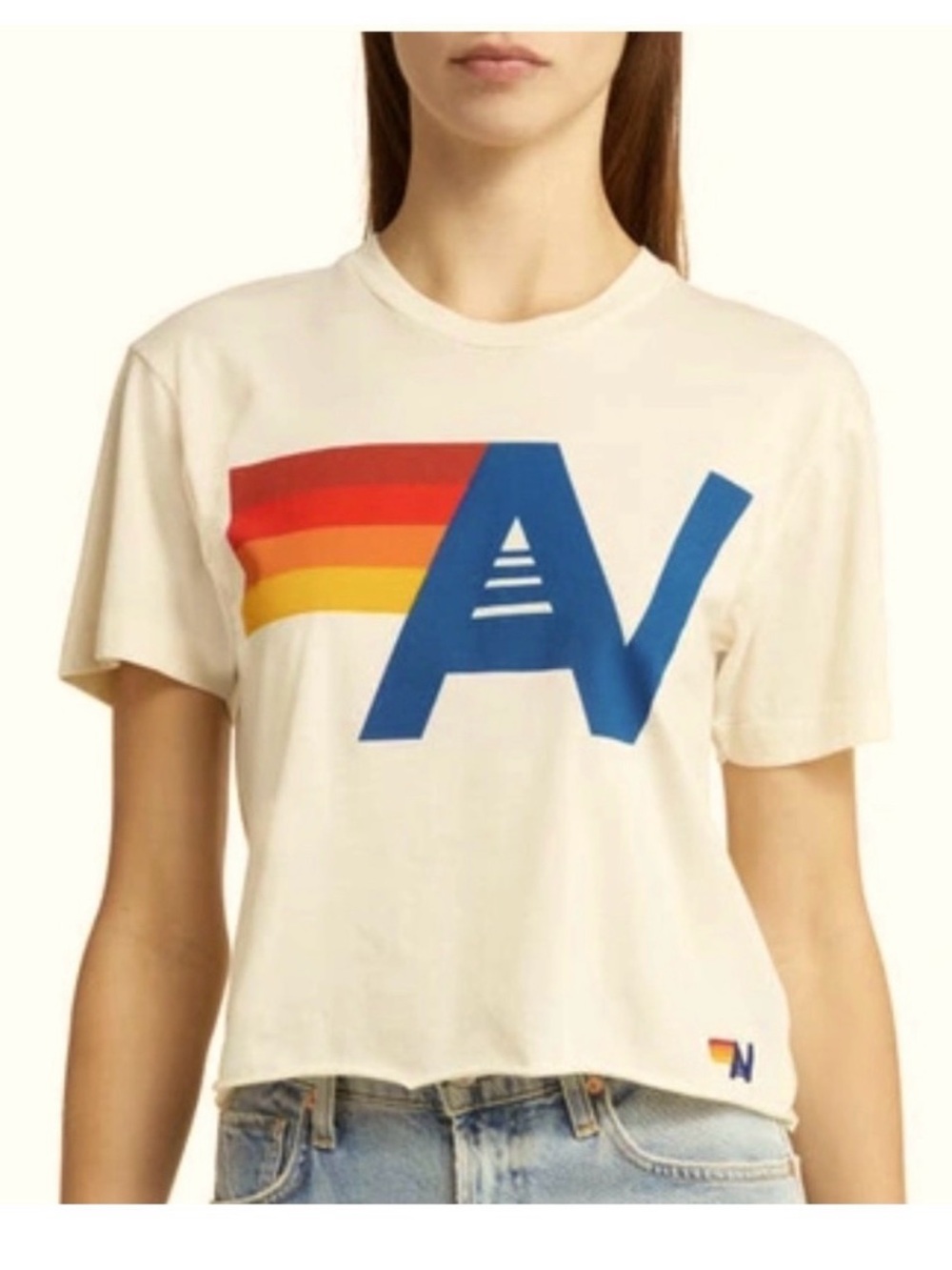 Aviator nation logo boyfriend tee size small